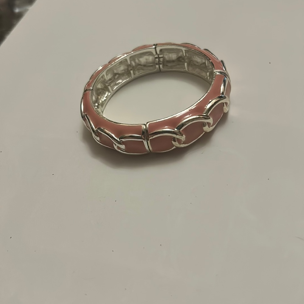 Women’s Pink and Silver Bracelet